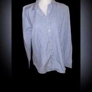 ✨ J.Crew Button-Down Oxford Shirt – Blue & White Stripes | Sz L BNWT